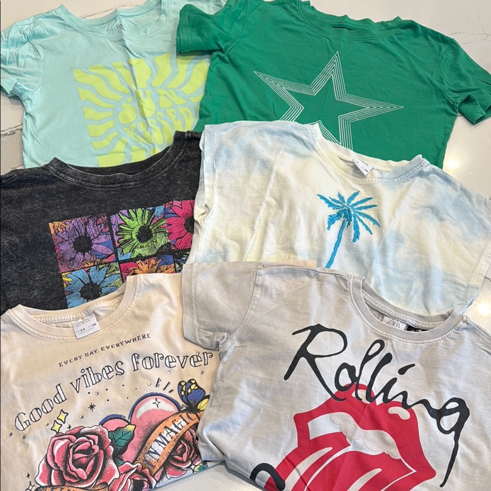 Girls Tshirt Bundle Zara, Steve Madden, Gap Sizes vary